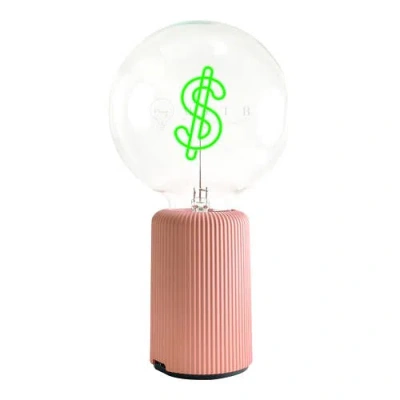 Mitb Dollar Sign Portable Table Lamp In Pink