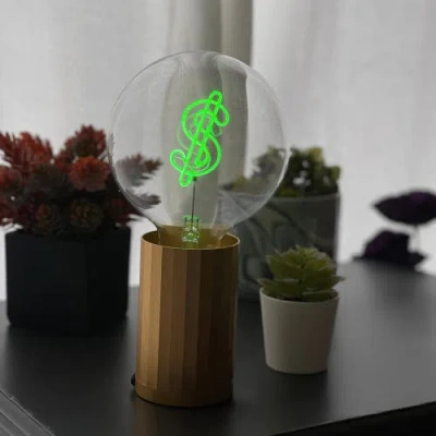 Mitb Dollar Sign Portable Table Lamp In Yellow