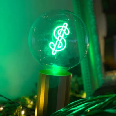 Mitb Dollar Sign Portable Table Lamp In Blue