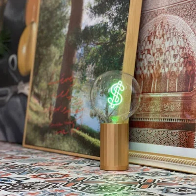 Mitb Dollar Sign Portable Table Lamp In Yellow