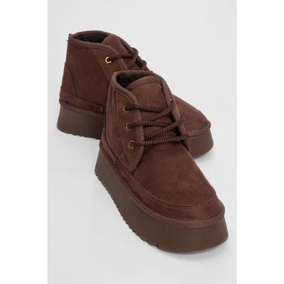 Prologue Shoes Ovela Chunky Boot In Brown