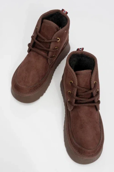 Prologue Shoes Ovela Chunky Boot In Brown