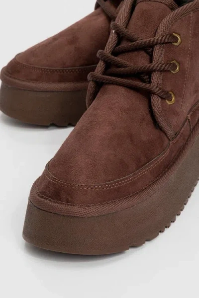 Prologue Shoes Ovela Chunky Boot In Brown