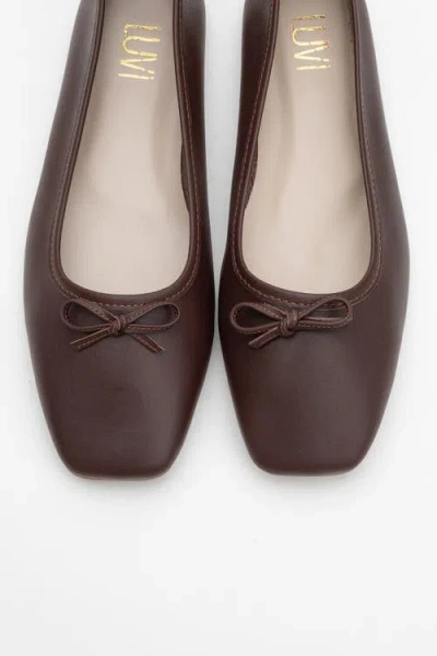 Forever & Always Shoes Sosa Leather Ballet Flats In Brown