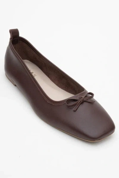 Forever & Always Shoes Sosa Leather Ballet Flats In Brown