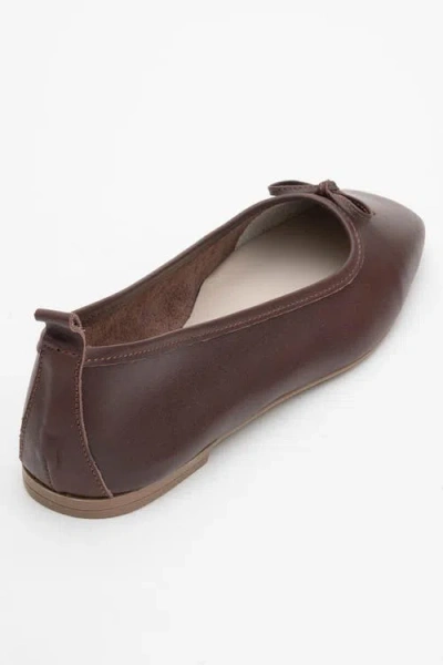 Forever & Always Shoes Sosa Leather Ballet Flats In Brown