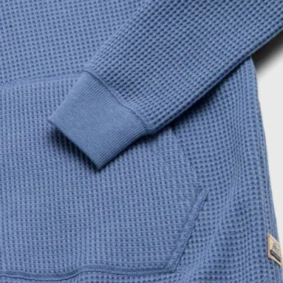 Surfside Supply Co. Ivan Waffle Thermal Hoodie In Blue