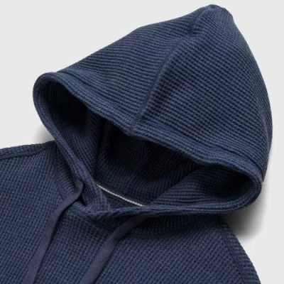 Surfside Supply Co. Ivan Waffle Thermal Hoodie In Blue