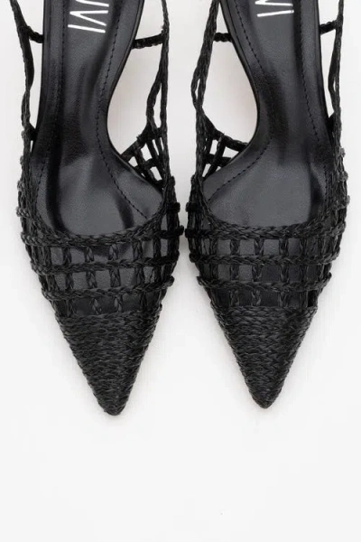 Prologue Shoes Heaven Knitted Pointed Toe Pump In Black