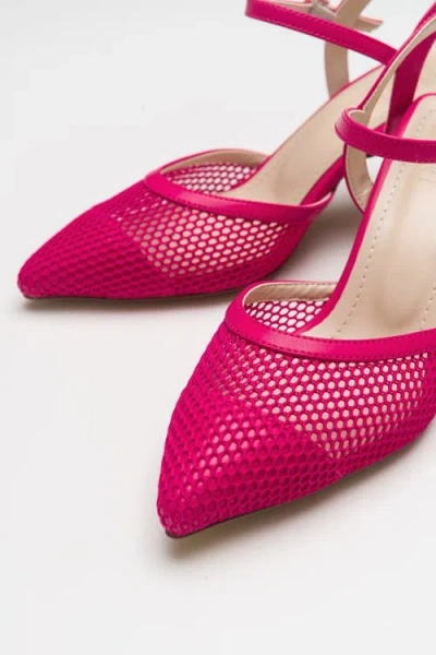 Prologue Shoes Chic Mesh Pointed Toe Pump In Pink