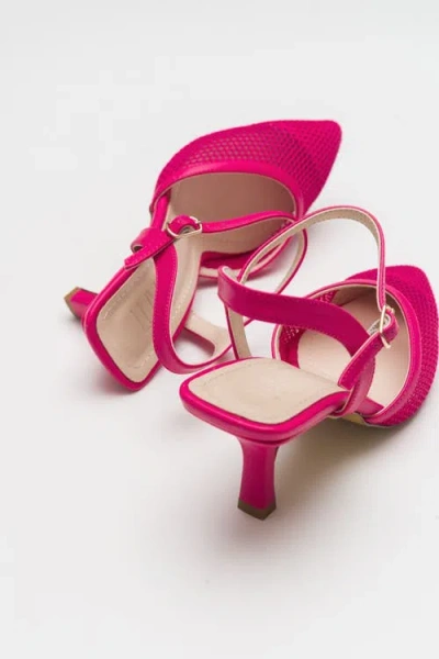 Prologue Shoes Chic Mesh Pointed Toe Pump In Pink