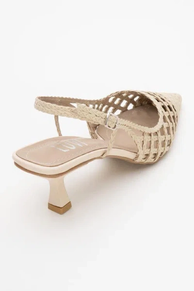 Prologue Shoes Heaven Knitted Pointed Toe Pump In Nude