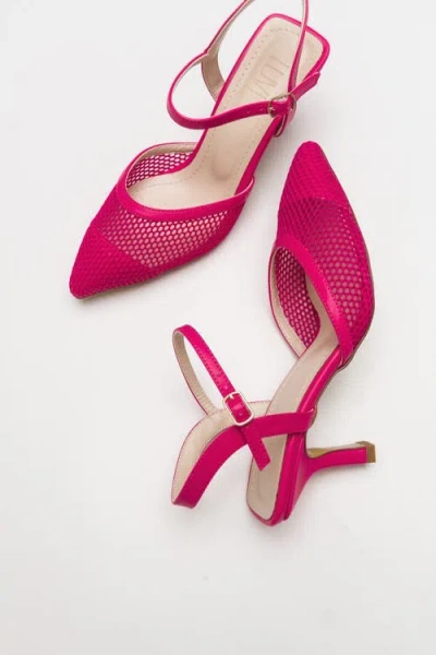 Prologue Shoes Chic Mesh Pointed Toe Pump In Pink