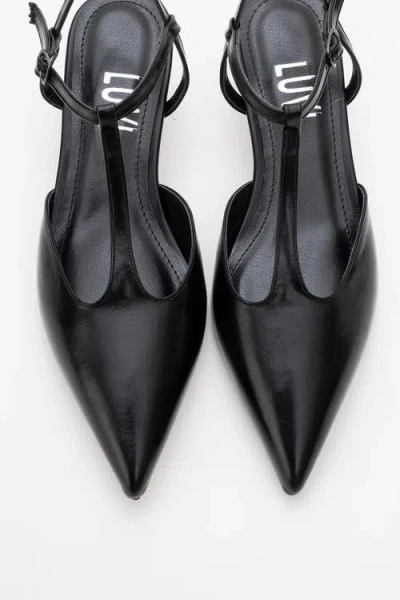 Prologue Shoes Asher Pointed Toe Slingback Pump In Black