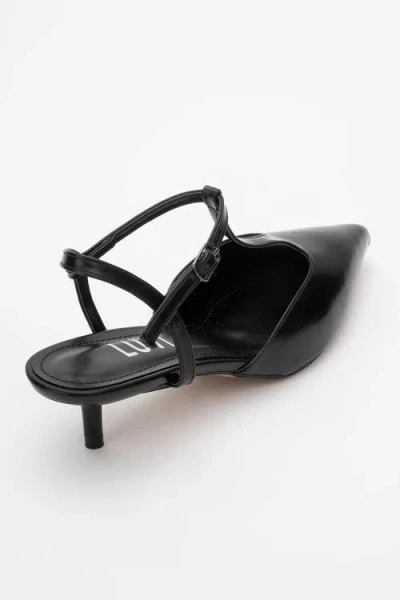 Prologue Shoes Asher Pointed Toe Slingback Pump In Black