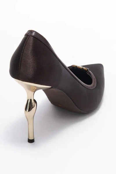 Prologue Shoes Milos Buckle Pointed Toe Pump In Animal Print