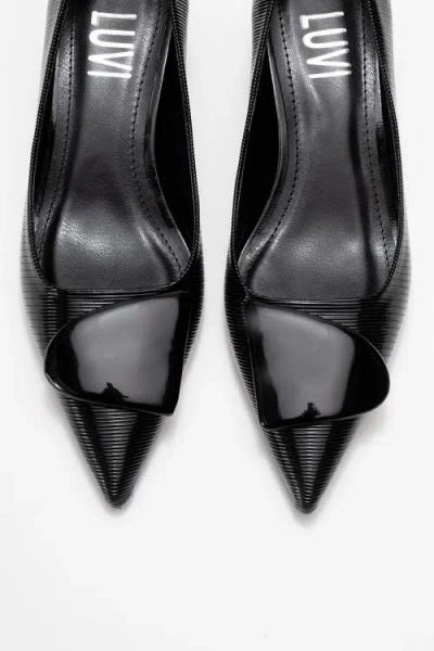 Prologue Shoes Briana Buckle Pointed Toe Pump In Black