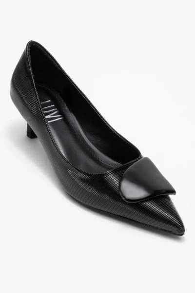 Prologue Shoes Briana Buckle Pointed Toe Pump In Black