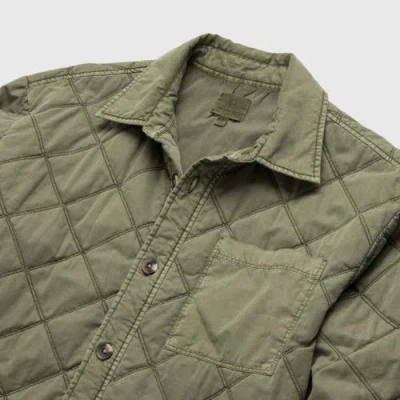 Surfside Supply Co. Lennon Quilted Shirt Jacket In Green