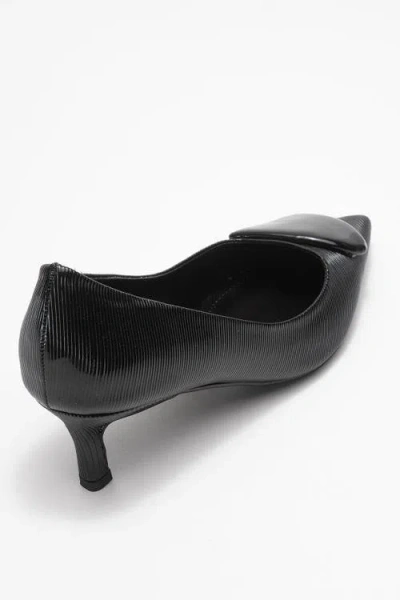 Prologue Shoes Briana Buckle Pointed Toe Pump In Black