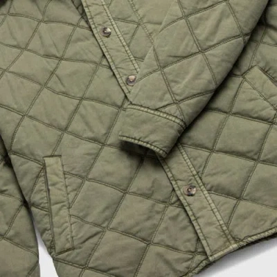 Surfside Supply Co. Lennon Quilted Shirt Jacket In Green