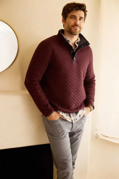 Surfside Supply Co. Ken Quilted Button Mock Neck Sweater