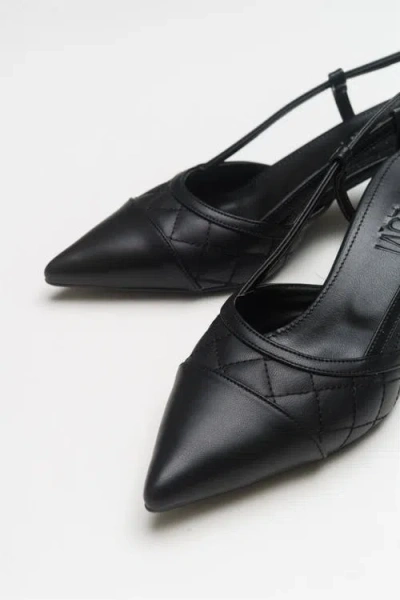 Prologue Shoes Point Pointed Toe Slingback Pump In Black