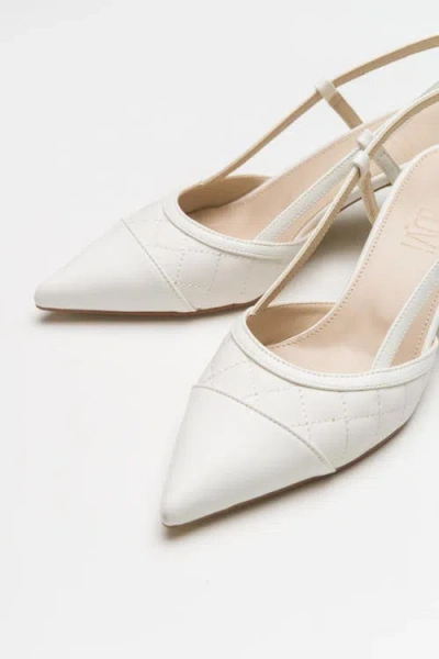Prologue Shoes Point Pointed Toe Slingback Pump In White
