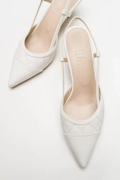 Prologue Shoes Point Pointed Toe Slingback Pump In White