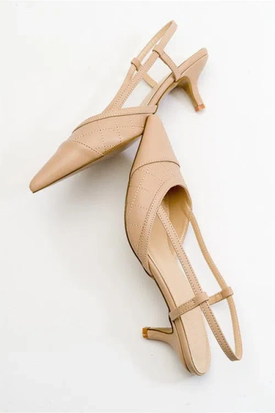 Prologue Shoes Point Pointed Toe Slingback Pump In Brown