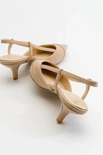 Prologue Shoes Point Pointed Toe Slingback Pump In Brown