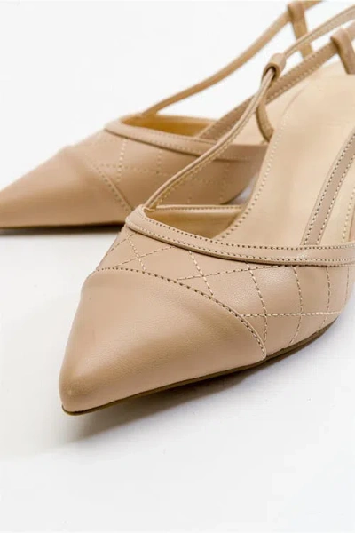 Prologue Shoes Point Pointed Toe Slingback Pump In Brown