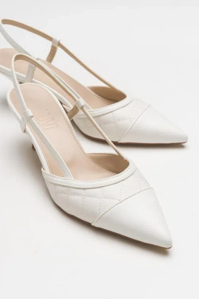 Prologue Shoes Point Pointed Toe Slingback Pump In White