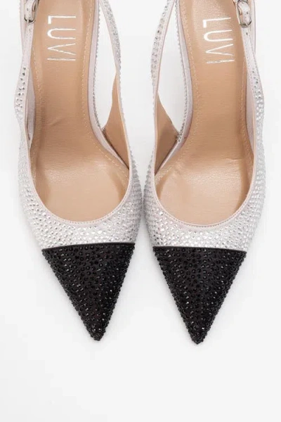 Prologue Shoes London Embellished Pointed Toe Pump In Nude
