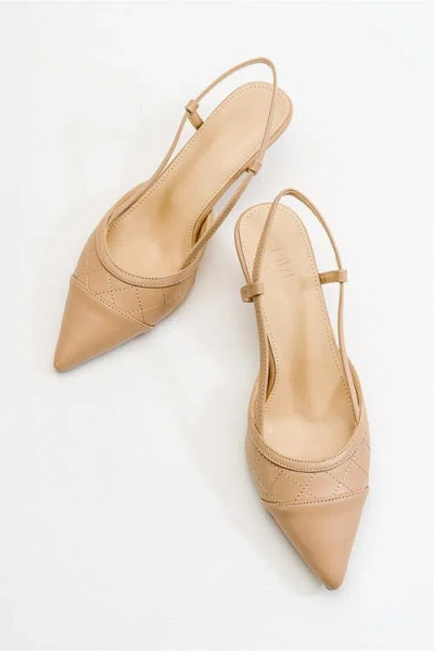Prologue Shoes Point Pointed Toe Slingback Pump In Brown