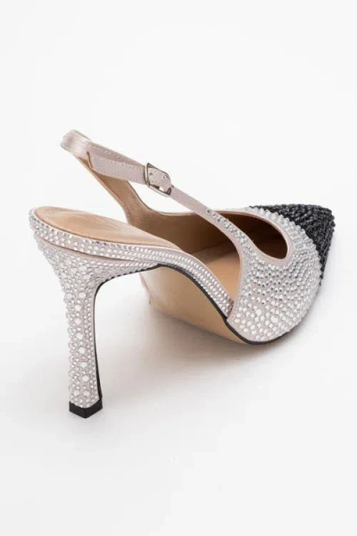 Prologue Shoes London Embellished Pointed Toe Pump In Nude