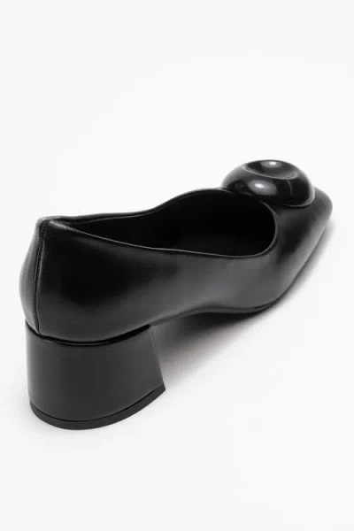 Prologue Shoes Mila Buckle Square Toe Block Heel Pump In Multi