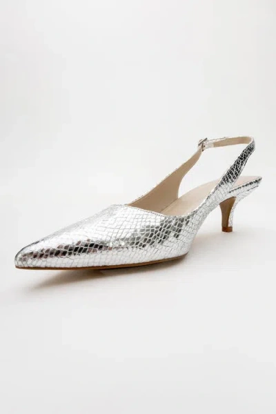 Prologue Shoes Value Pointed Toe Pump In Silver