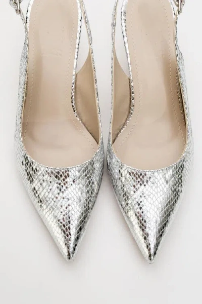 Prologue Shoes Value Pointed Toe Pump In Silver