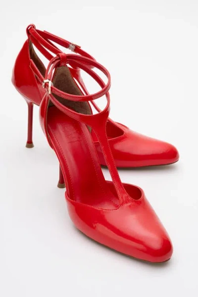 Prologue Shoes Jon T Strap Pump In Red