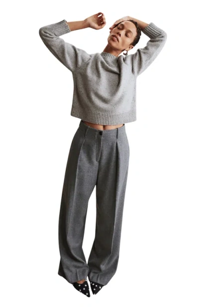M.m.lafleur Maura Confetti Wool Sweater In Gray