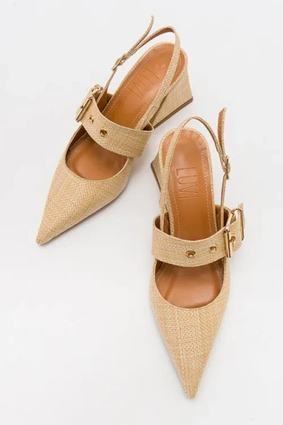 Prologue Shoes Nepido Pointed Toe Block Heel Pump In Multi