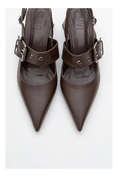 Prologue Shoes Nepido Pointed Toe Block Heel Pump In Multi