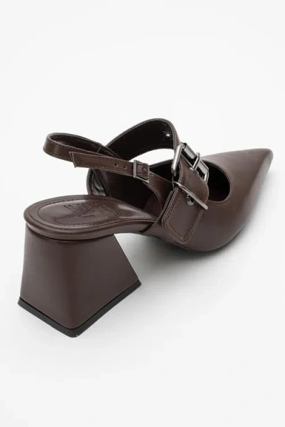 Prologue Shoes Nepido Pointed Toe Block Heel Pump In Multi