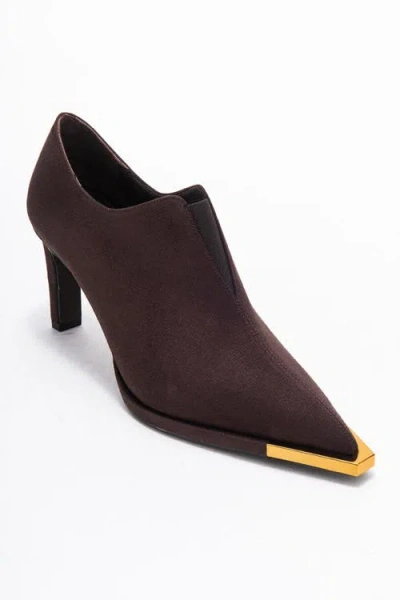 Prologue Shoes Niva Pointed Toe Pump In Brown