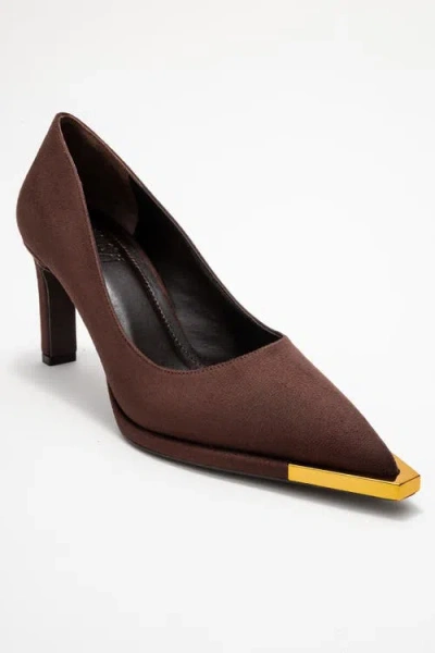 Prologue Shoes Liora Pointed Toe Pump In Brown