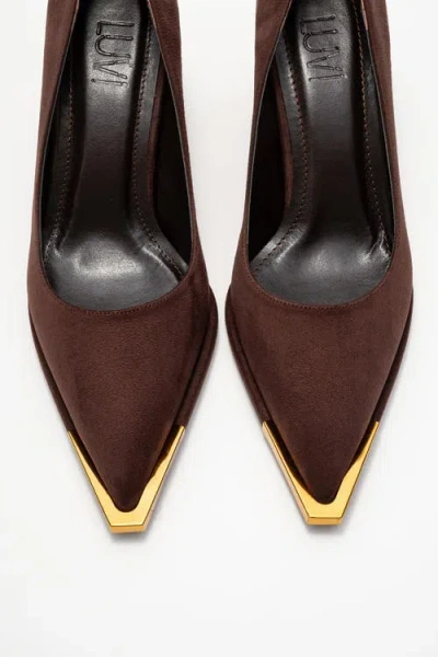 Prologue Shoes Liora Pointed Toe Pump In Brown