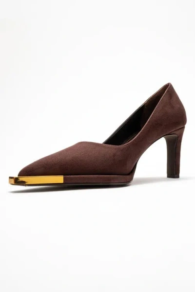 Prologue Shoes Liora Pointed Toe Pump In Brown
