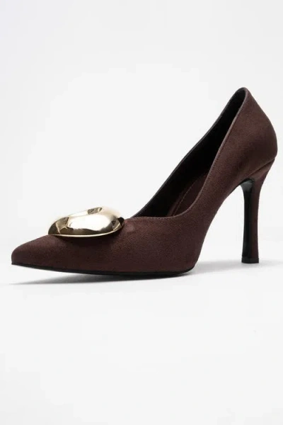 Prologue Shoes Jordana Pointed Toe Pump In Brown