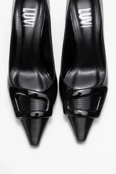 Prologue Shoes Astra Buckle Pointed Toe Pump In Black